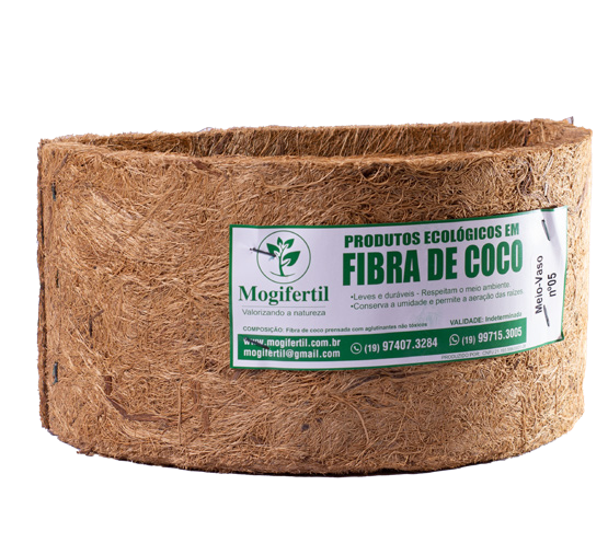 Meio Vaso de Fibra de Coco — Linha Ecológica - Vasos de Fibra de Coco Mogifertil
